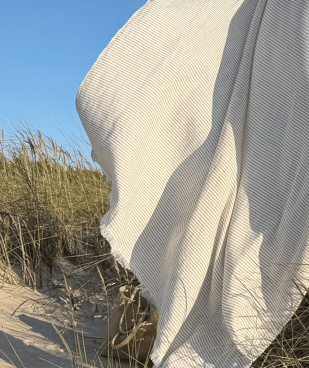 Lininis paplūdimio pledas – rankšluostis LINEN 1
