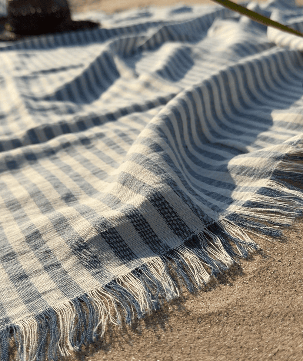 Lininis paplūdimio pledas – rankšluostis LINEN 2