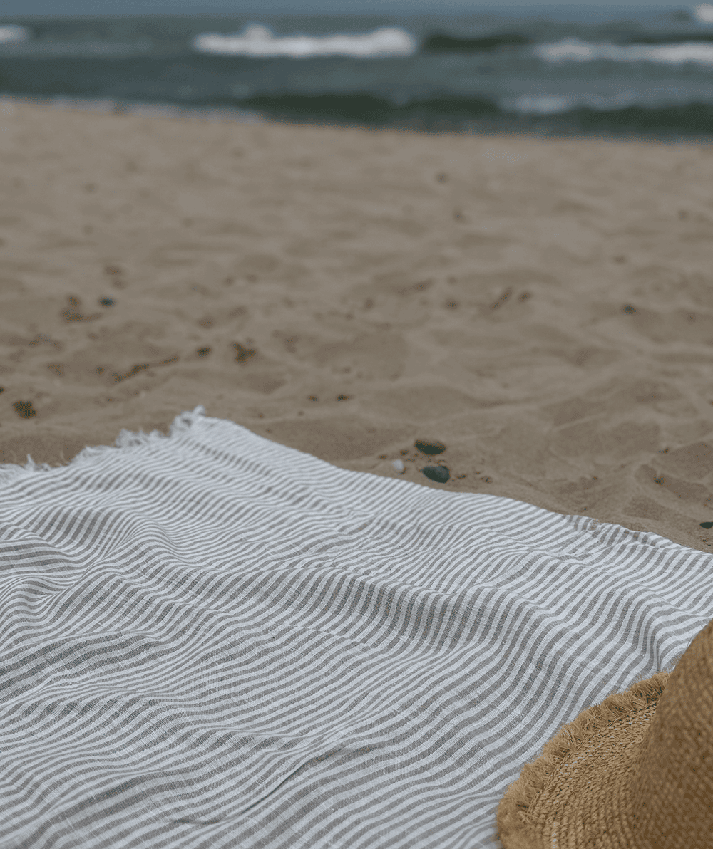 Lininis paplūdimio pledas – rankšluostis LINEN 6