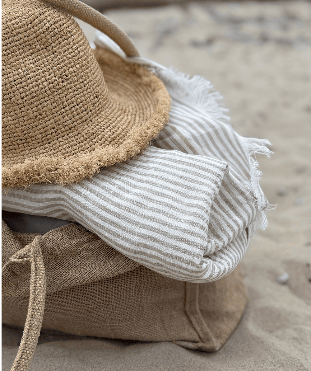 Lininis paplūdimio pledas – rankšluostis LINEN 7