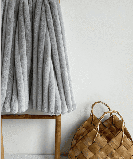 CLOUD | vaikiškas dvipusis dirbtinio kailio pledas | Pilkas rūkas