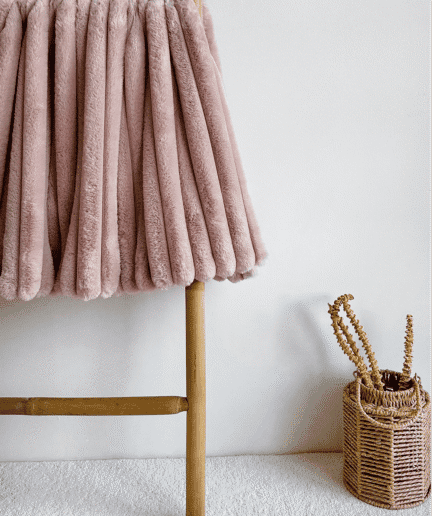 CLOUD | vaikiškas dvipusis dirbtinio kailio pledas | Pelenų rožė