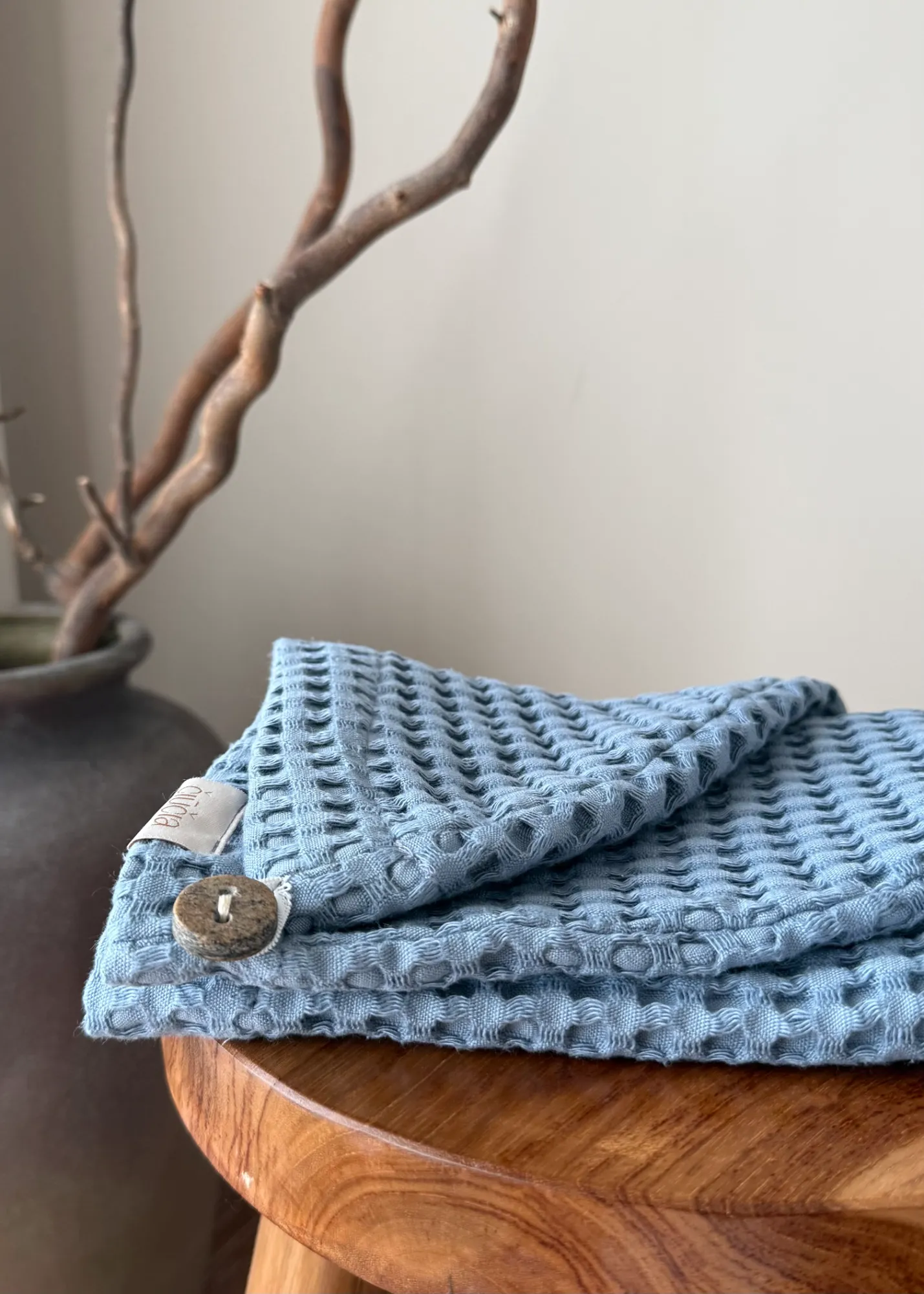 vaflinis ranksluostis turbanas vandenyno melyna