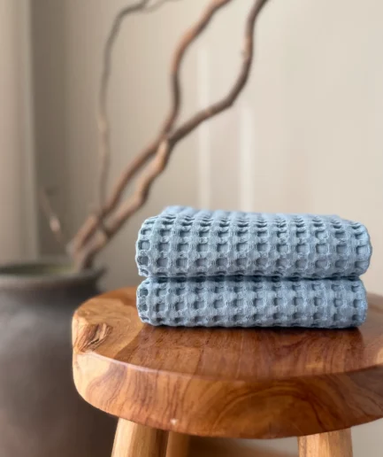 WAVE | vafliniai virtuviniai rankšluosčiai | vandenyno mėlyna