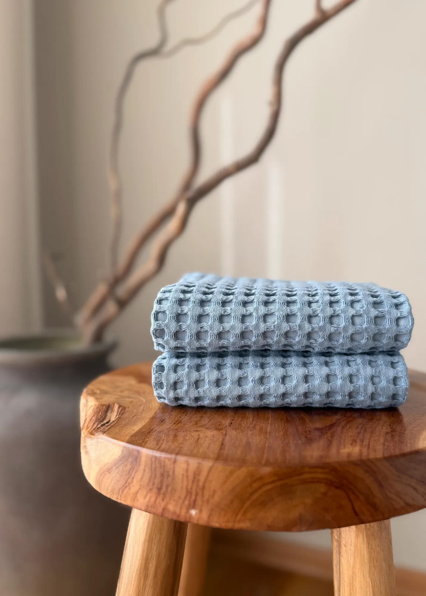 vaflinis virtuvinis ranksluostis vandenyno melyna