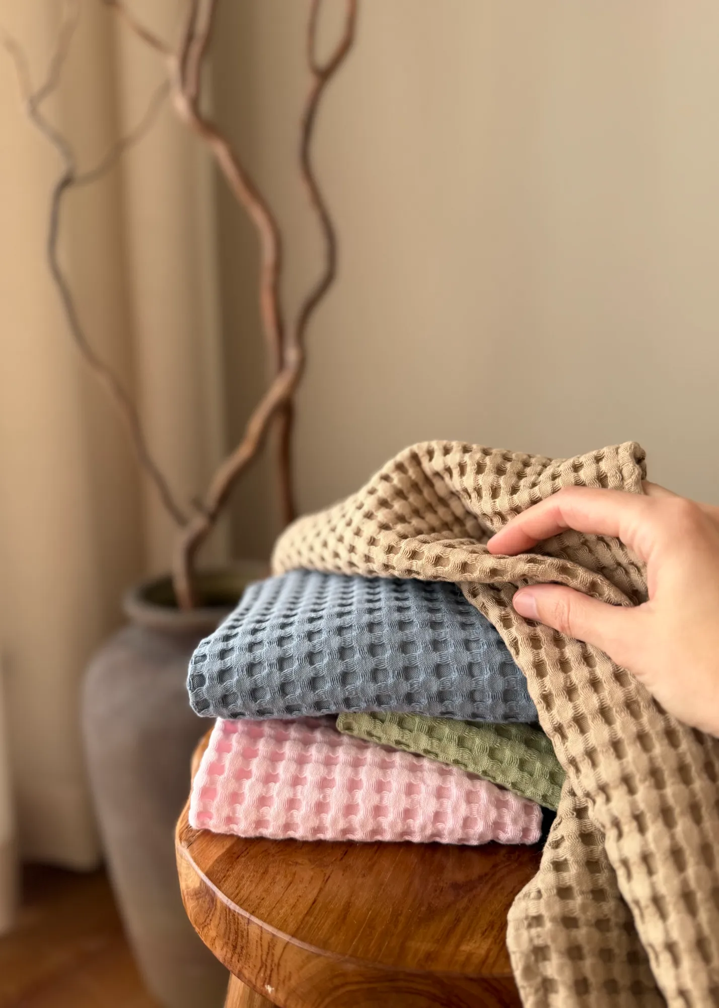 vaflinis virtuvinis ranksluostis