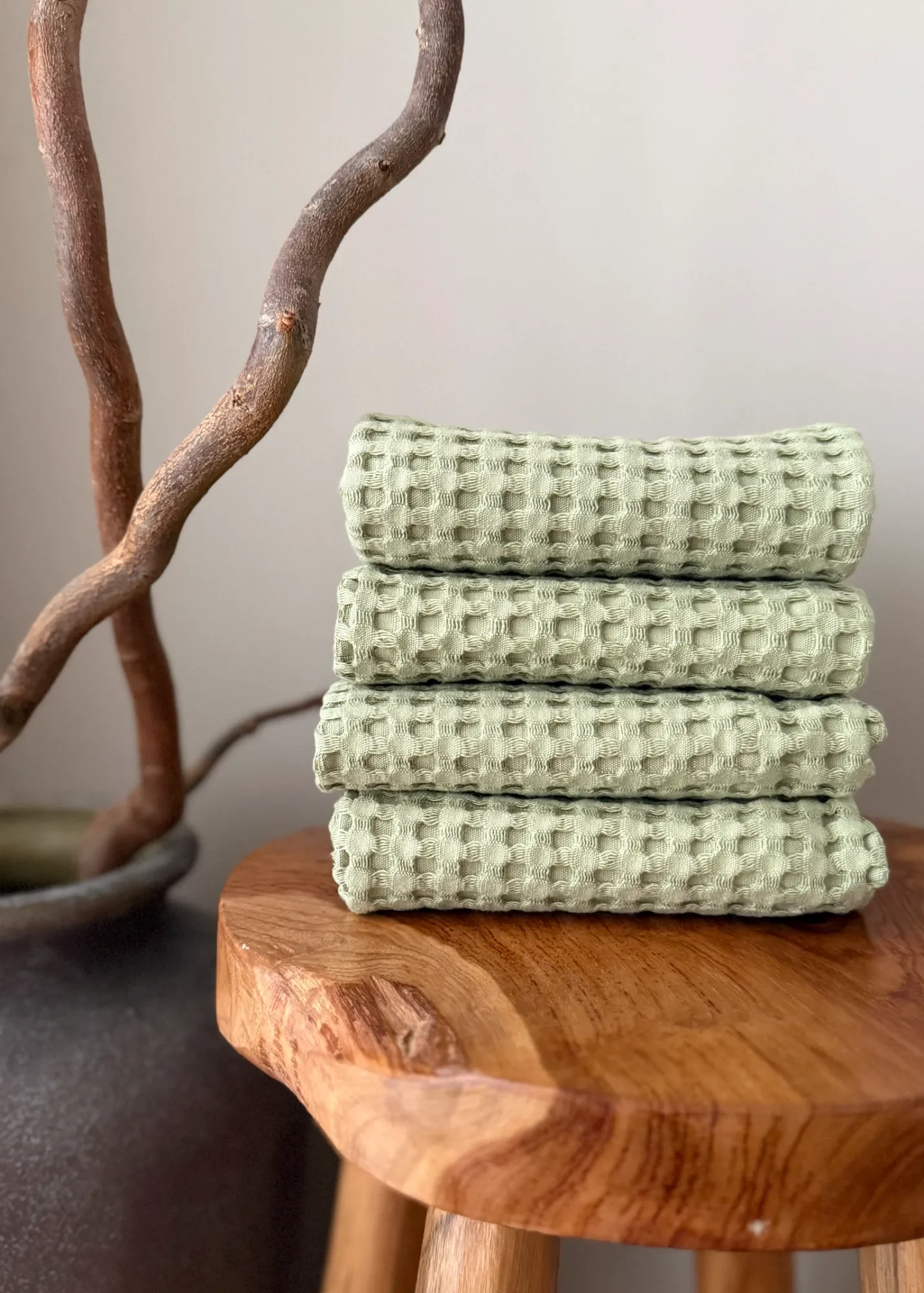 vaflinis virtuvinis rankšluostis pistacijų