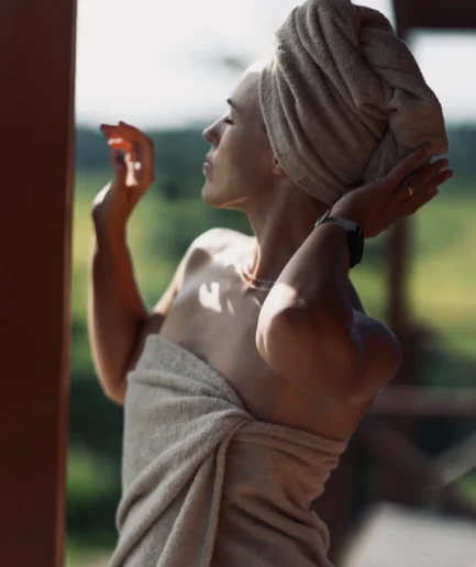 DREAMY | frotinis plaukų turbanas | kakava